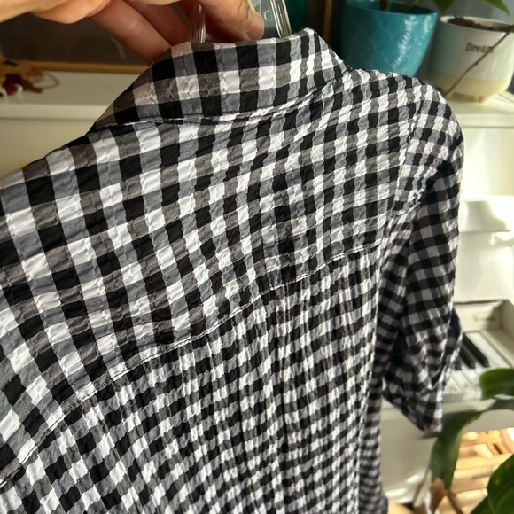 Allison Daley Black and White Checkered Blouse 22W - Picture 15 of 16